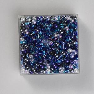 Pärlmix glas blå 120 g