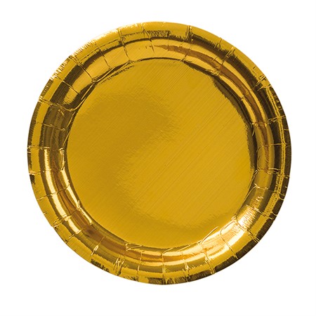 Papperstallrik 23cm 8-pack guld