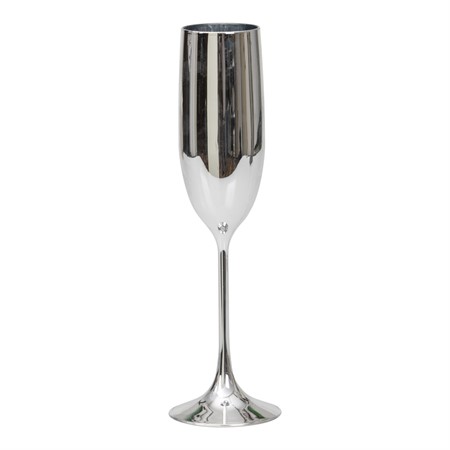 Champagne glas plast 24cm Silver