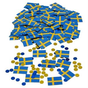 Konfetti svenska flaggan
