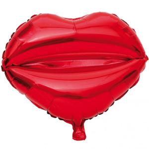 Folieballong röda läppar 42cmx32
