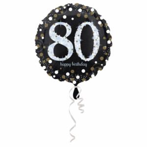 Folieballong happy birthday 80 år 45cm