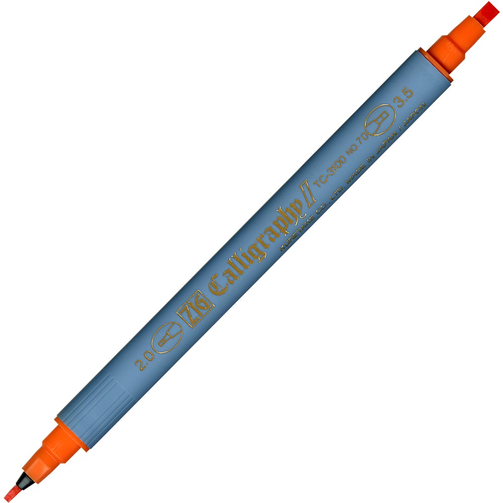Zig kalligrafipenna  2 & 3,5mm orange