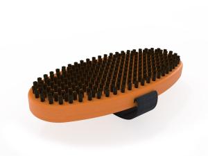 Borste oval nylon svart