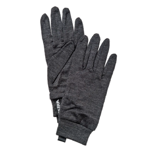 Hestra Merino Wool Liner Long - 5 finger Black