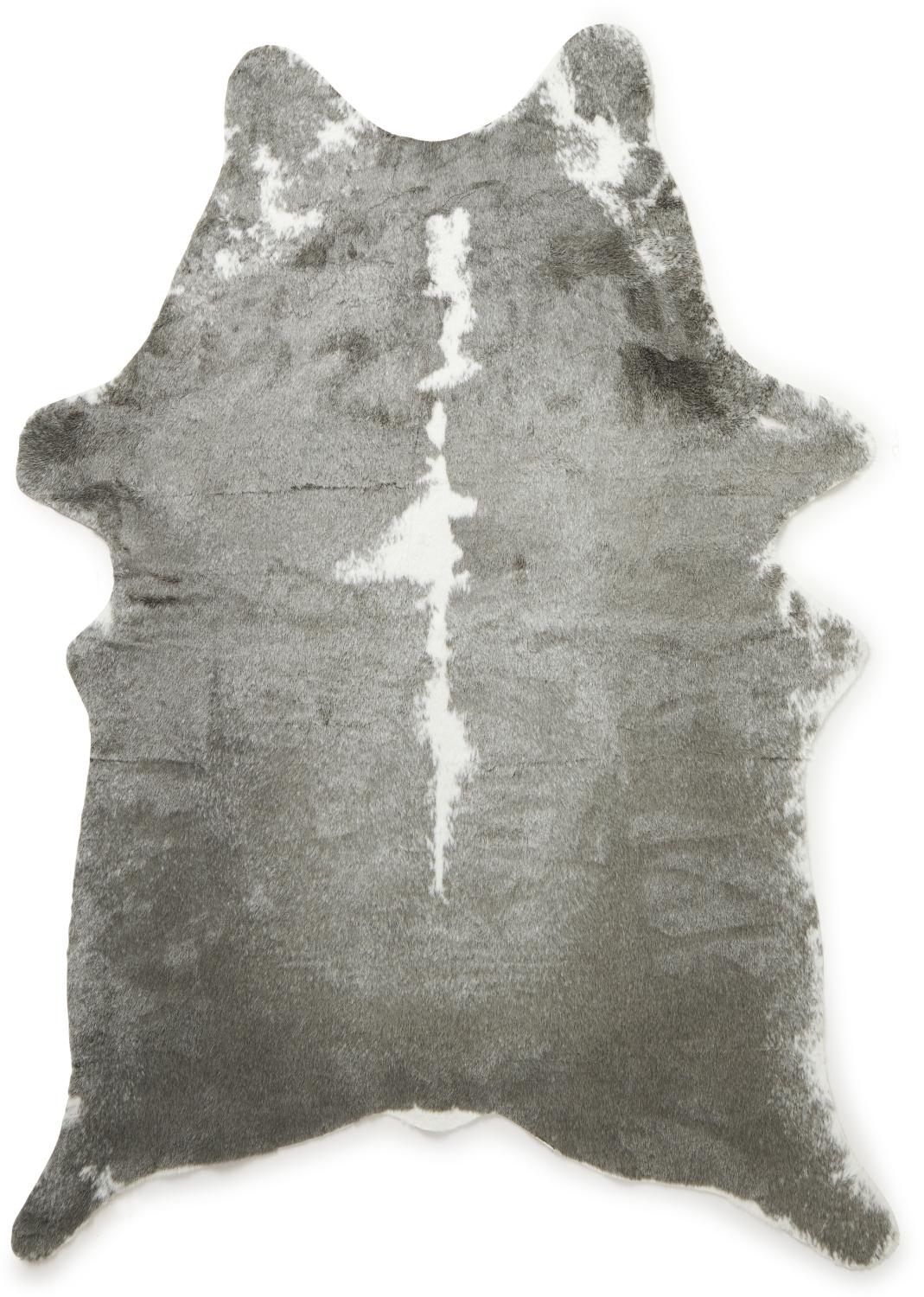 Grim Cowhide Carpet - Mountain Grey/White