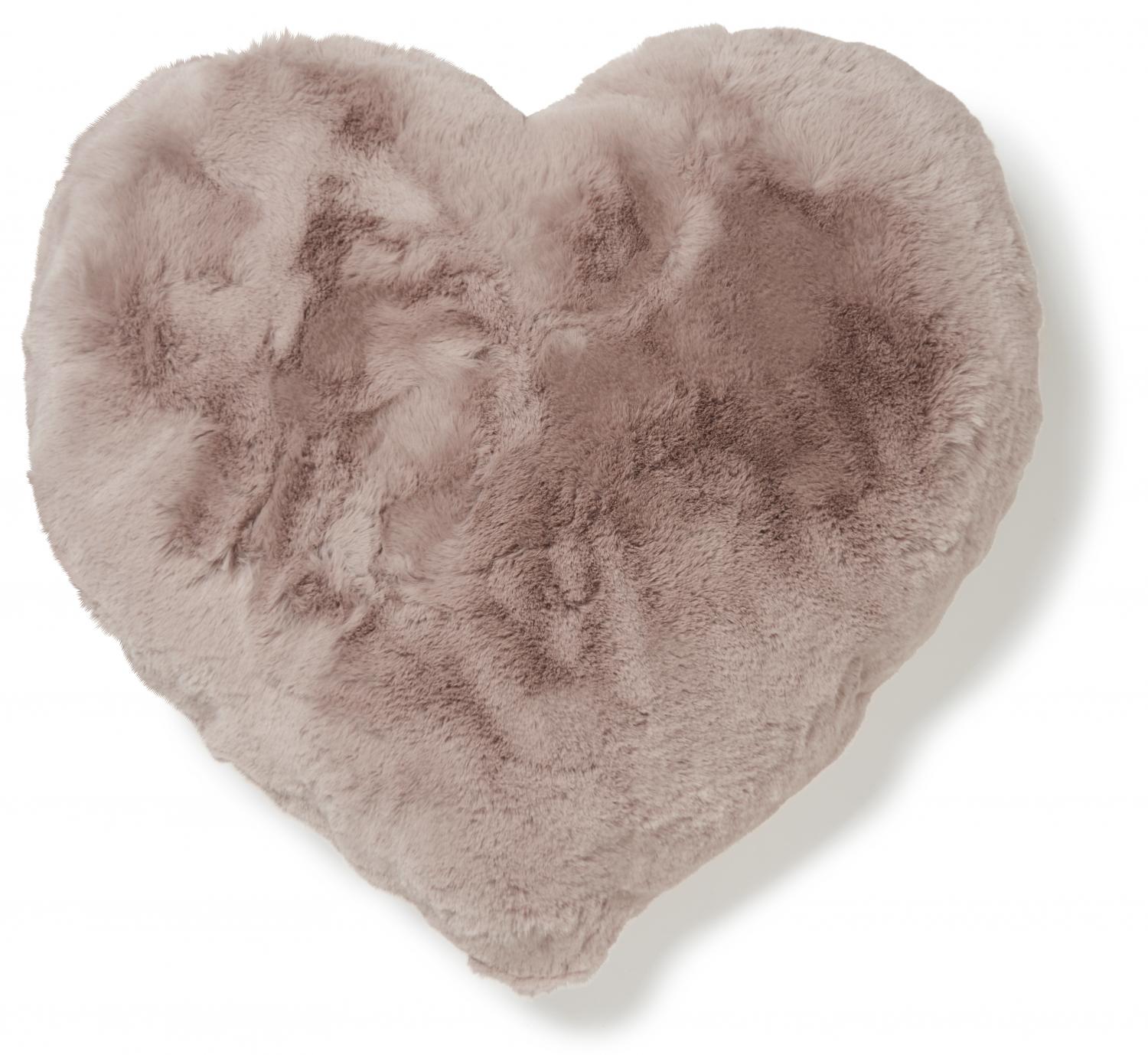 Fluffy heart cushion - Pink