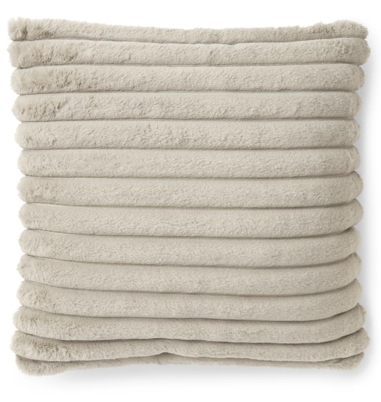 Stripy Cushion - Taupe