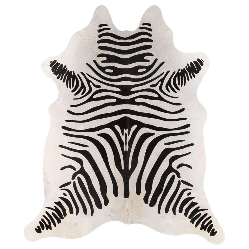 Zebra Cowhide Carpet L - Zebra