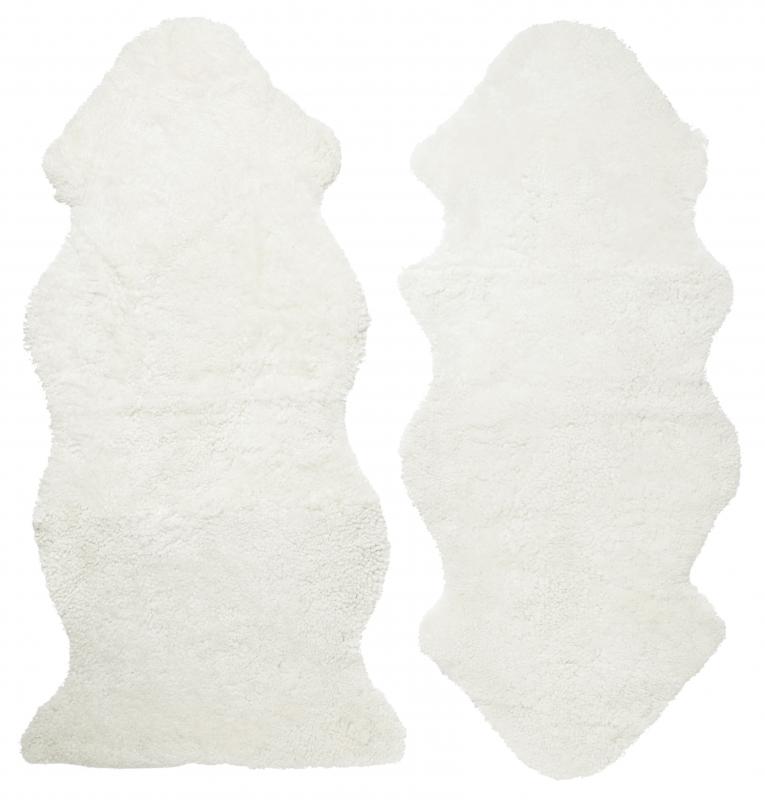 Curly 1.5 Sheepskin - White