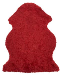 Curly rug, Sheepskin - Red