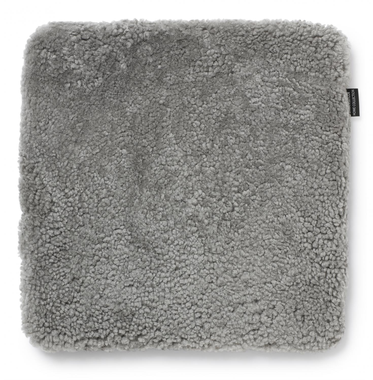 Curly Seat pad 40x40 - Natural Grey