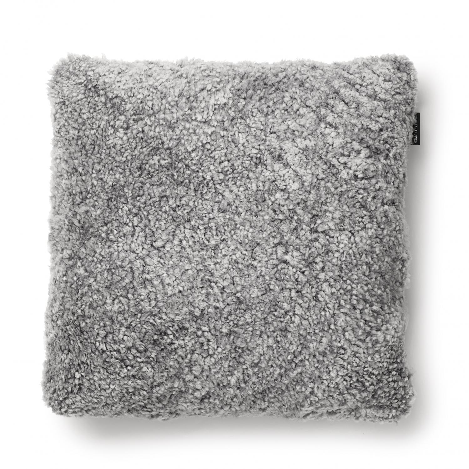 Curly Cushion cover 45x45 - Charcoal Grey Silver
