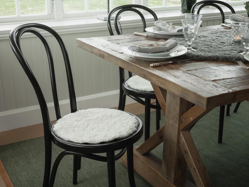 Curly Seat pad 34Ø - White