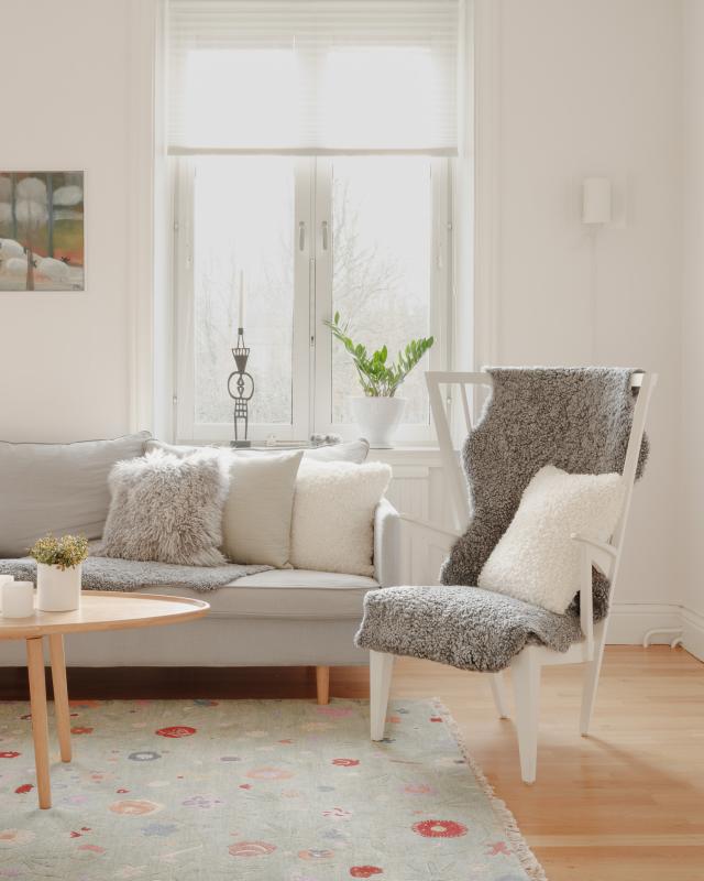 Curly 1.5 Sheepskin - Charcoal Silvergrey