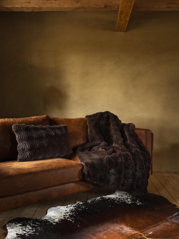 Tuva Cushion L - Brown