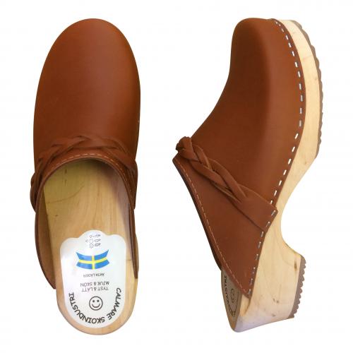 Trätofflor Christina low natur