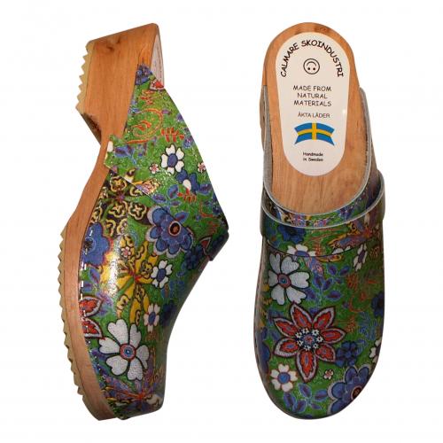 Clogs Woodstock flower