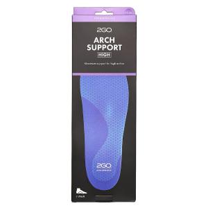 2GO Arch Support High skosula för högt fotvalv, produktkartong och förpackning sedd framifrån.