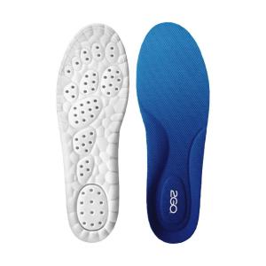 2GO Cloud skosula för maximal stötdämpning, visas med både ovansida och mjuk vit undersida bredvid varandra.