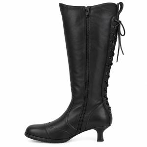 knahog-damstovel-svart-skinn-kitten-heel-snorning-bak-profil