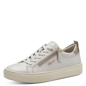 Tamaris Comfort Sneaker med Dragkedja – Offwhite