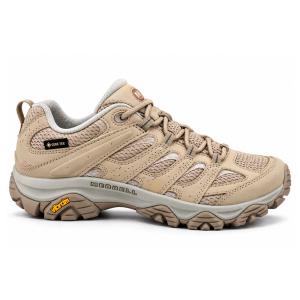 • Vattentät vandringssko med GORE-TEX®-membran från MERRELL Moab 3 GTX för damer, där profilbilden visar skons ventilerande meshovandel, det säkra snörningssystemet och en slitstark Vibram®-yttersula utvecklad för optimalt grepp i terrängen.