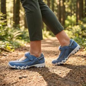 Allrounder Niro Denim – Luftig promenadsko med justerbar hälrem