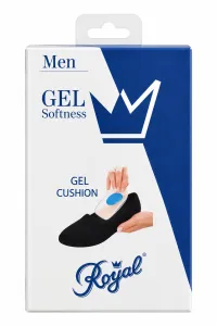 Royal Gel Softness Men – gelkudde för herrskor, i blåvit originalförpackning med illustration av gelinlägg och sko.