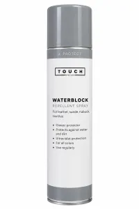 TOUCH Waterblock impregneringsspray som skyddar skor i läder, mocka, nubuck och textil mot vatten och smuts.