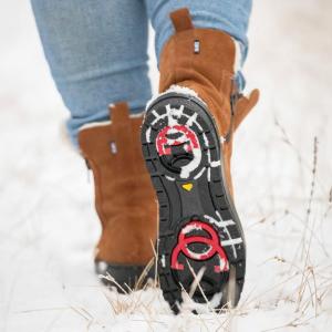 Ilves Björkliden Broddkänga i läder med äkta lammpäls