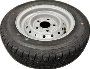 Dubbhjul 155/70 12C  komplett med plåtfälg x 6