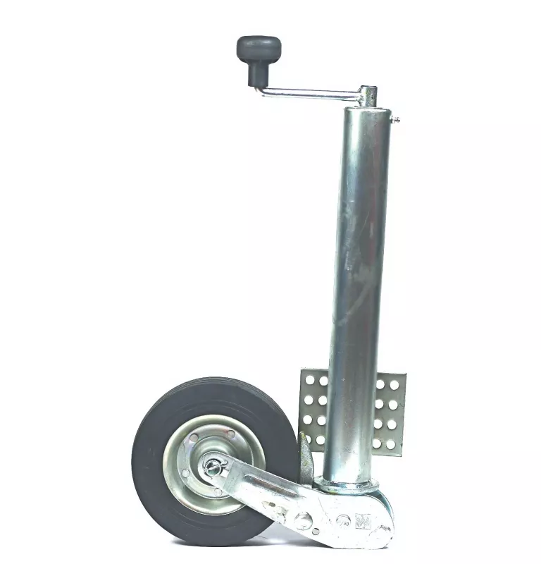 Vevbart stödhjul halvautomatiskt