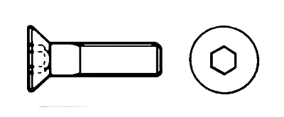 Försänkt skruv rostfri