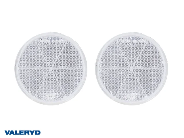 Rund reflex 60mm Vit självhäftande (2-pack)