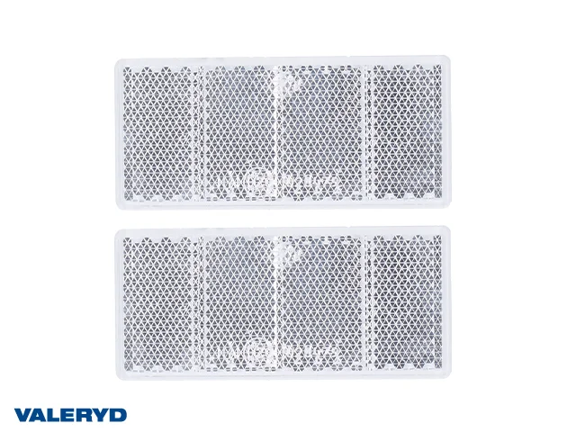 Rektangulär reflex 69x31,5mm Vit självhäftande (2-pack)