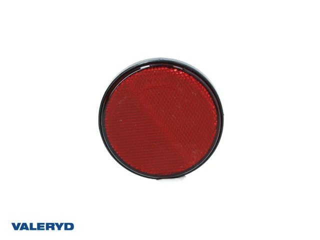 Rund reflex Radex Ø80 mm röd självhäftande