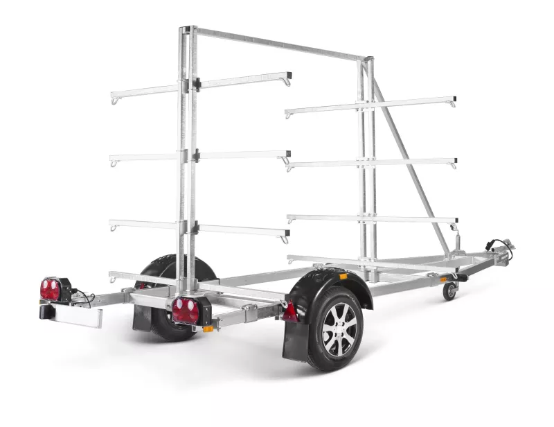 BÅTTRAILER 1665X OB 650KG 16F KAYAK SVÄNGB. LAMPA SE 19-