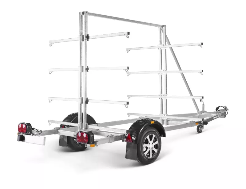 BÅTTRAILER 1675X OB 750KG 16F KAYAK SVÄNGB. LAMPA SE 19-