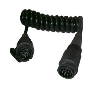 Spiralkabel 13/13-polig (hane-hane) Monterad på släp