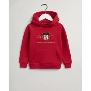 GANT ARCHIVE SHIELD HOODIE RED