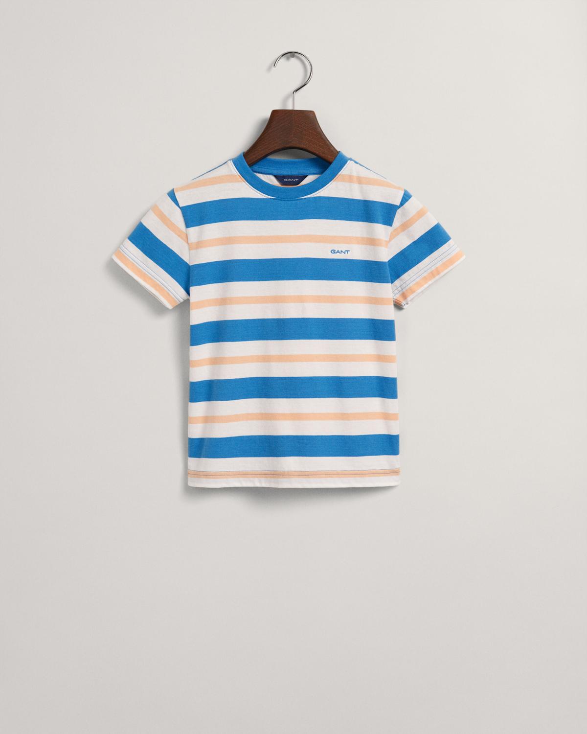 GANT RELAXED STRIPED T-SHIRT DAY BLUE