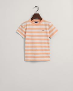 GANT RELAXED STRIPED T-SHIRT APRICOT/CREAM