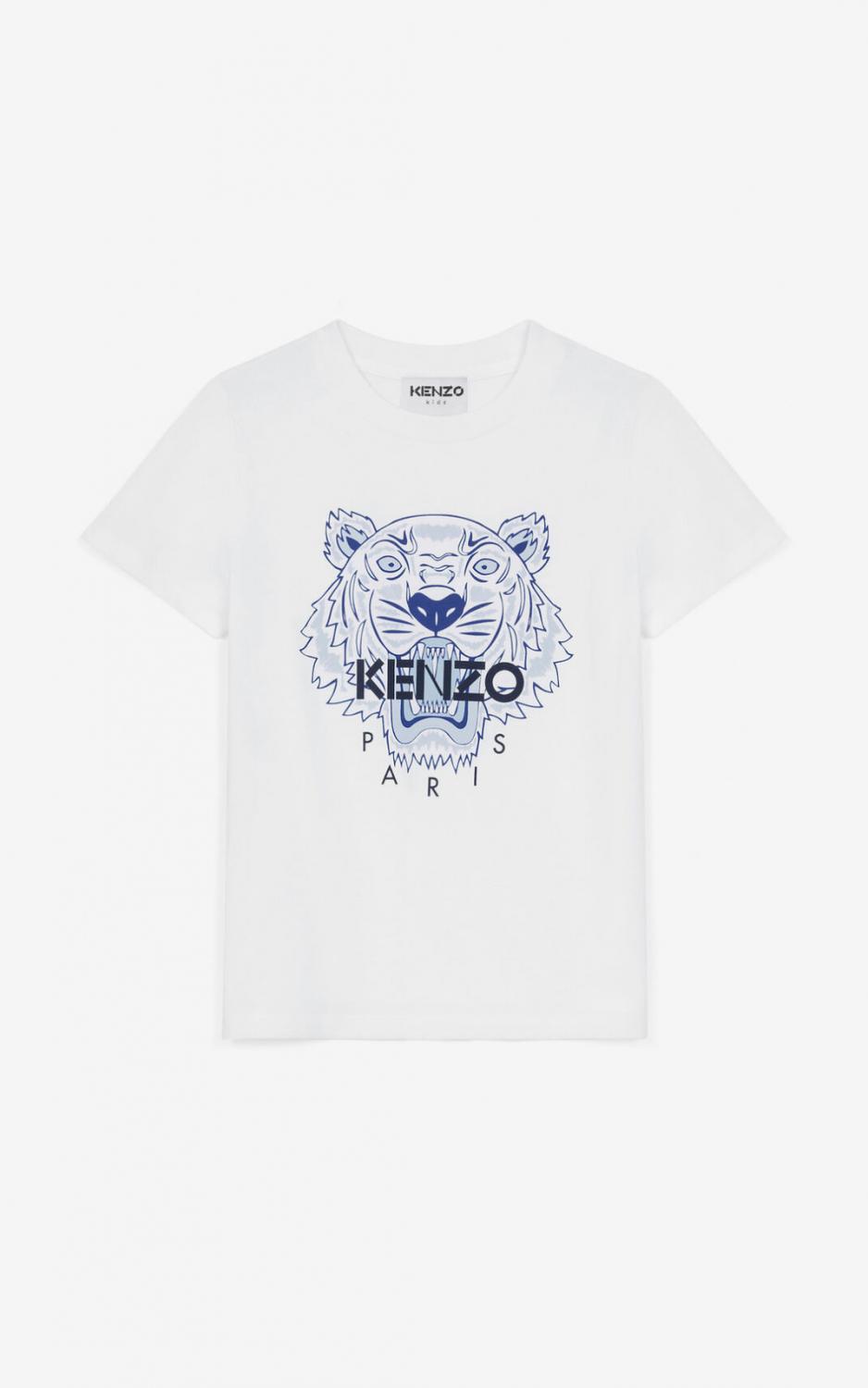 KENZO T-SHIRT K25170 TIGER WHITE