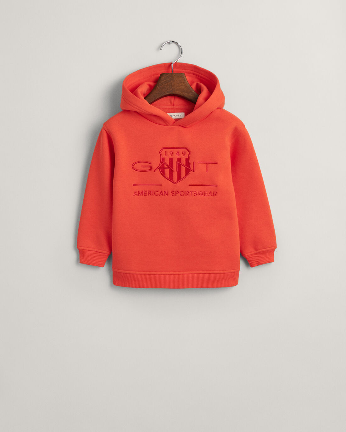 GANT RELAXED CONTRAST SHIELD HOODIE TOMATO RED 806