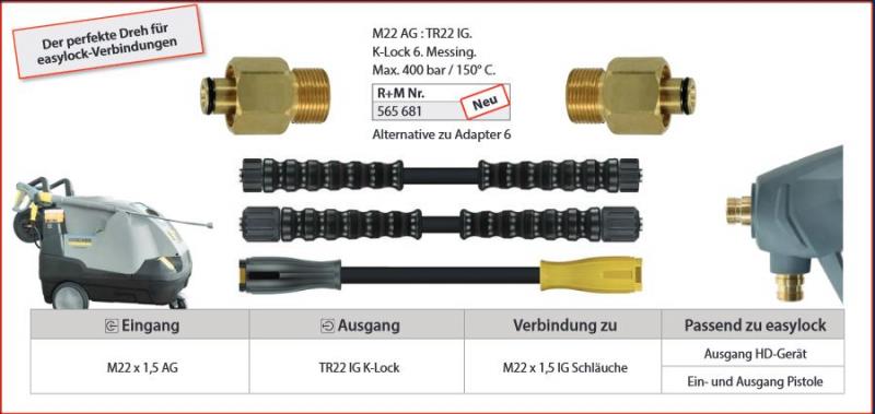 Adaptateur Karcher K-Lock TR22 IG 3/8