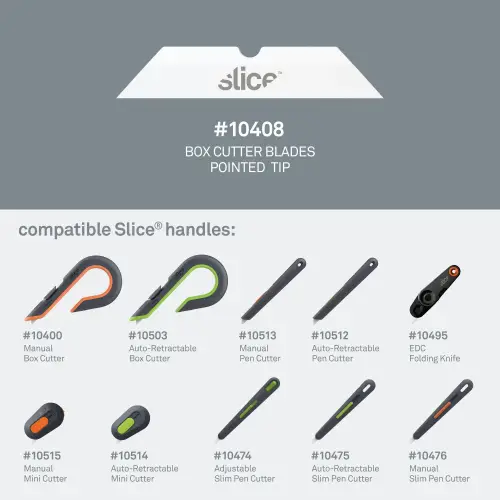 Lame de rechange en céramique Slice 10408 à utiliser avec les couteaux pour carton, les couteaux de poche et les mini-cutters Slice