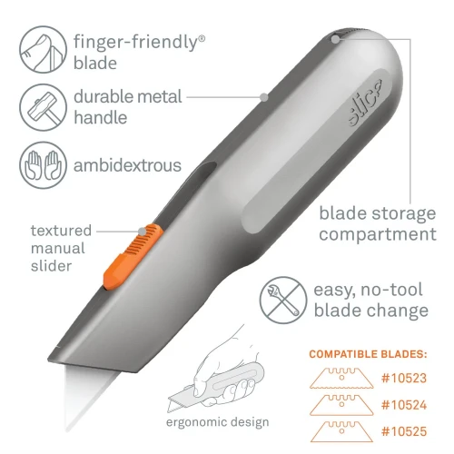 Slice 10490 Manual Utility Knife - Features - Buy Slice Safety Knives from Sollex