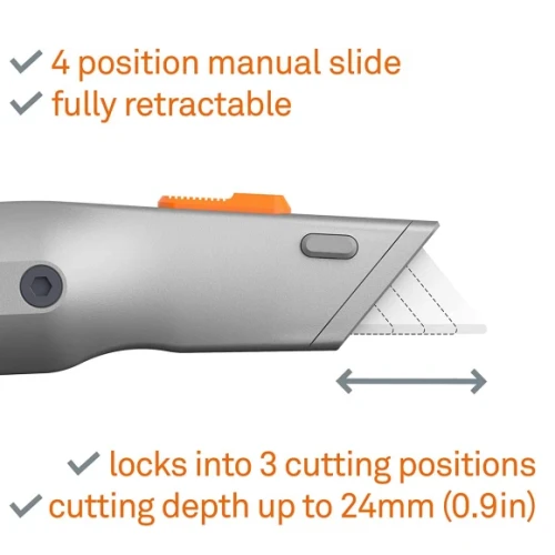 Slice 10490 Manual Utility Knife - 4 position manual slide - Buy Slice Safety Knives from Sollex