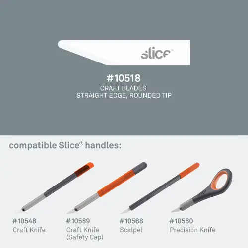 Slice Craft-blad, rak kant, rundad spets and compatible knife handles
